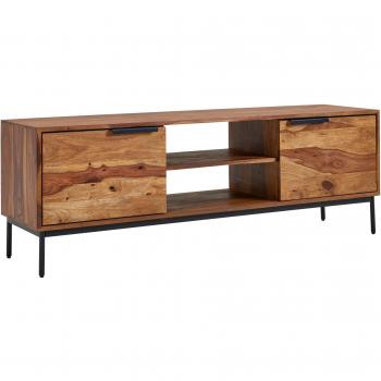 FineBuy TV Möbel Sheesham Braun
