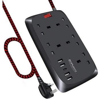 Extension Cord with 5 USB Ports and Surge Protection