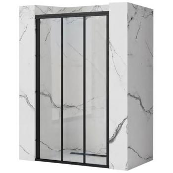 Porte Cabine de Douche Alex Noir 5,2x90x190 cm