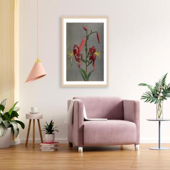 Blumenkunst Almut in handgefertigtem Holzrahmen