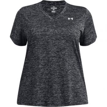 Under Armour Women’s Tech V Twist T-Shirt – 1X (B/W)