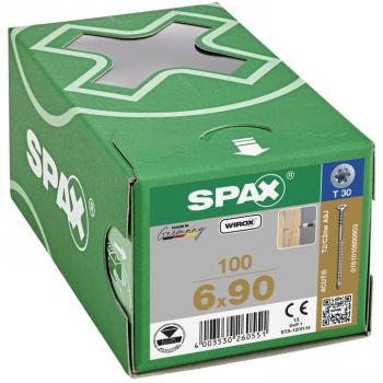 Spax Wirox T Star Plus Flat Frame Adjusting Wood Screw - 6mm x 90mm