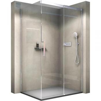 Cabina de Ducha Angular Bernstein DX906 Flex – Cristal Templado 8 mm, Puertas Correderas Cromo