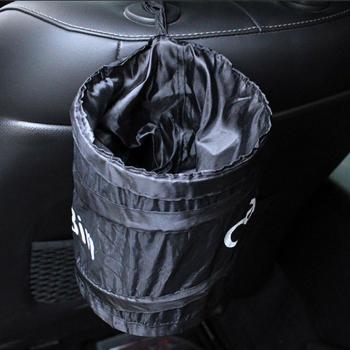 Sac poubelle noir pour voiture avec poche latérale étanche