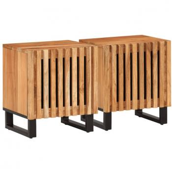 Vidaxl - Nightstands 2 pcs 40x34x46 cm Solid Wood Acacia