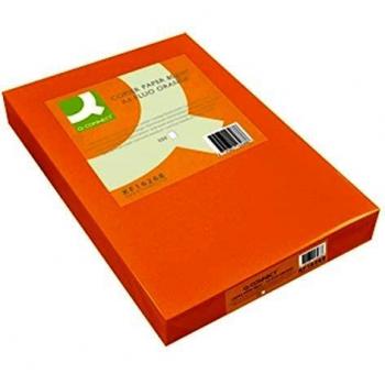 PAPEL COLOR A4 80GR 500H Q-CONNECT NARANJA INTENSO