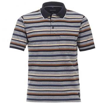 CASAMODA Polo-Shirt gestreift für Herren, Größe M, beige