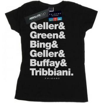 Friends Ladies Surnames Text T-Shirt - Black