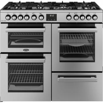 Belling CookCentre 100DF Dual Fuel Range Cooker – A‑Rated, 100 cm Wide