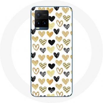 Vivo Y21s 2021 / Y21 2021 Heart Pattern Case - Abstract Texture
