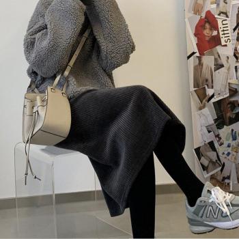 Velours Épais Jupes de Grossesse Crayon Taille Élastique