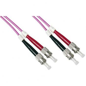 Cavo Fibra Ottica Multimodale Duplex OM4 ST a ST UPC 50/125 MT.30