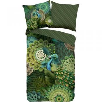 Hip Wendebettwäsche »Agatha«, Mako-Satin, Reißverschluss, Wendeoptik, Mandala, Pfau, Grün