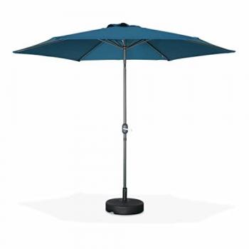 SWEEEK 3m Round Centre Pole Umbrella – Touquet Duck Blue (294×294×243 cm)