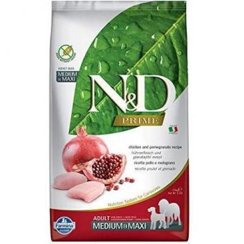 Farmina N&D Prime per Cani Adulti Taglia Media e Maxi con Pollo Melograno 2500 g Mangime