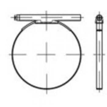 Collier de serrage C1 DIN 3017 (W1) – monobloc, dimensions 97-104/25 mm