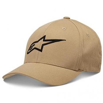 Gorra Alpinestars para Hombre Ageless Curve Arena-Negro, Logo Flexfit, Visera Curvada, Ajuste Flex Back