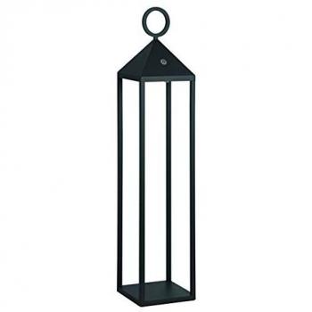 Lanterna moderna Pic Nic a led da 2,2W IP54 ricaricabile e dimmerabile h. 67cm antracite