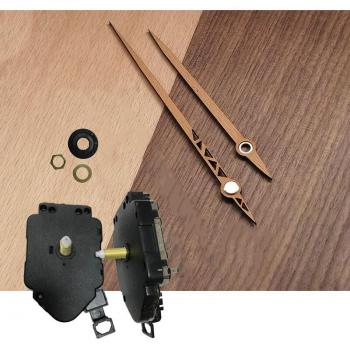 Modern Pendulum Clock Movement with Wood Hands for DIY Projects