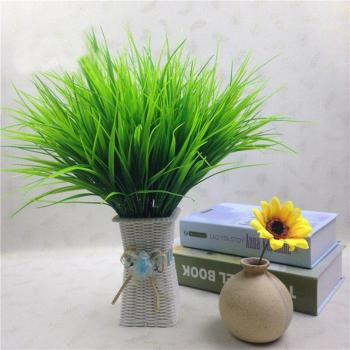 Faux Green Grass Pot Decoration