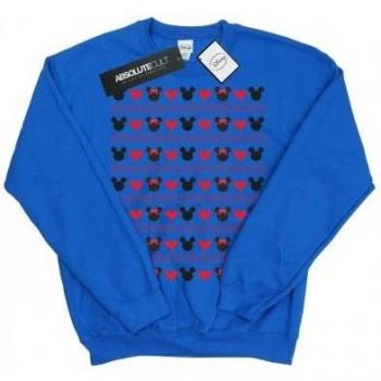 Sudadera Disney Niñas Mickey y Minnie Corazones Navideños 10-11 Azul Real