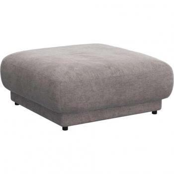 FLEXLUX Pouf Molino, Fußhocker, Polsterhocker, Kaltschaum & Stahl-Wellen, Schwarz