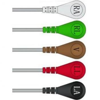 GE Critikon 8100T 6-Pin ECG Cable with 5 Leads