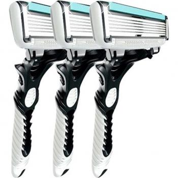 Afeitadora manual clásica de 6 capas para hombres - paquete de 3