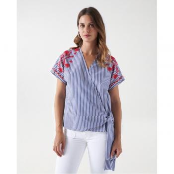 Camisa de rayas con detalle bordado Salsa Jeans