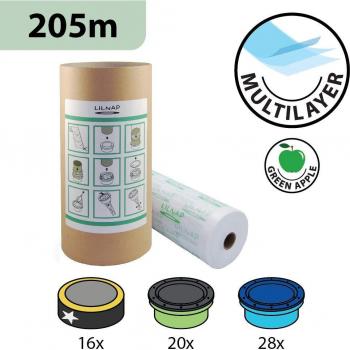 Ricarica Mangiapannolini Multistrato leggermente Profumata con Trattamento Antiodore EVOH compatibile ricariche Angelcare Litter Locker II (205m + tubo)
