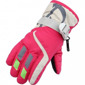 Guantes Táctiles de Nieve para Niños y Niñas, 4-7 Años, Terciopelo Impermeable