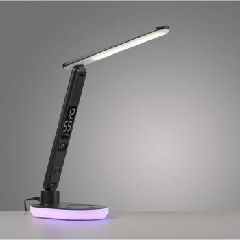 JUST LIGHT. Lampe de table LED Tina, ABS, CCT, RVB, noir