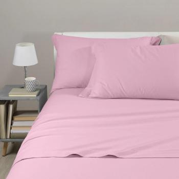 Caleffi Lenzuola Tinta Unita Rosa Flanella