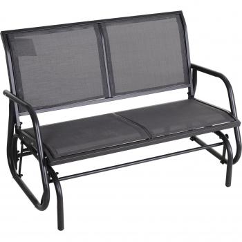 Banco balancín Outsunny 2 plazas gris 120x70x85 cm