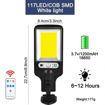 Farola solar para exteriores con 3 modos de movimiento
