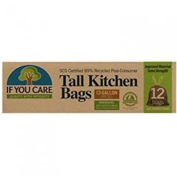 Sustainable Tall Kitchen Trash Bags, 12 Count