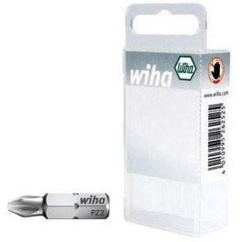 Wiha - Set di inserti Standard 25 mm Pozidriv (PZ3), 10 pz., 1/4', in custodia (32071)