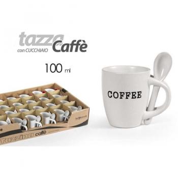Set 6 Tazzine da Caffè con Cucchiaio 100ml