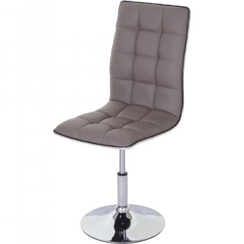 Chaise Cuisine Chic Réglable en Hauteur Taupe-Gris