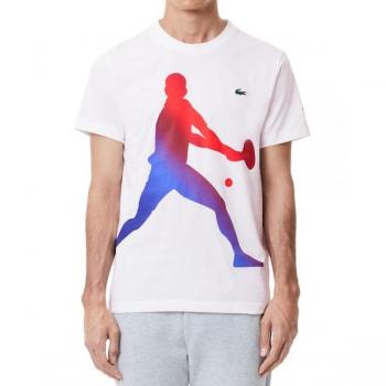 Tee Deportivo Lacoste Hombres Blanco Multicolor