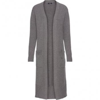 Longstrickjacke HECHTER PARIS – Damen, grau meliert, Größe 36/38