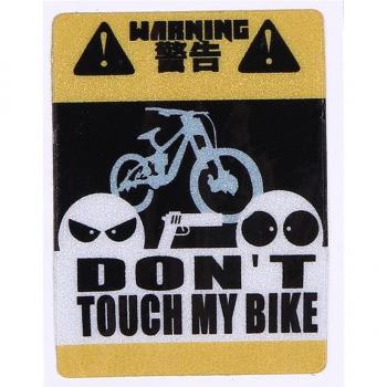 DONT TOUCH MY BIKE Waterproof Decal for Bicycles 60 x 45 mm