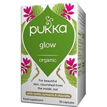 Pukka Glow, Organic Herbal Supplement, Natural Skin Booster with Turmeric, Neem and Burdock Root