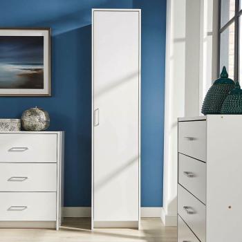 Home Source Stratford White 1-Door Wardrobe