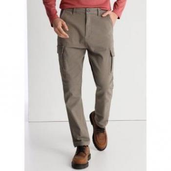 Lois Jeans Pantalón Cargo de Algodón con Tejido Twill y Tiro Medio