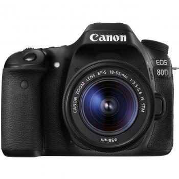 Canon 80D 24,2 MP Wi‑Fi + objectif EF 18‑55 mm F3.5‑5.6 IS