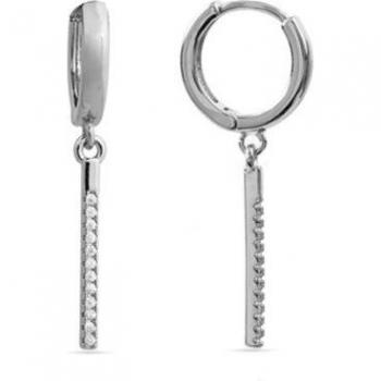 Pendientes Luxenter Remin con Circonitas Brillantes y Acabado en Rodio