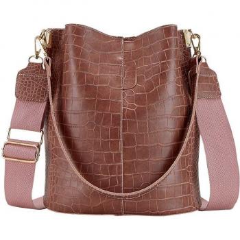 Luxury Stone Pattern Leather Shoulder Bag