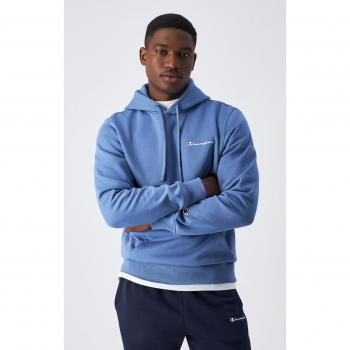 CHAMPION Hoodie mit Label-Stitching - Blau - XL