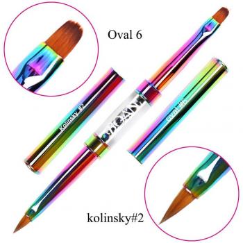 Dazzling Dual-Ended 3D Kolinsky Acrylic Nail Brush
